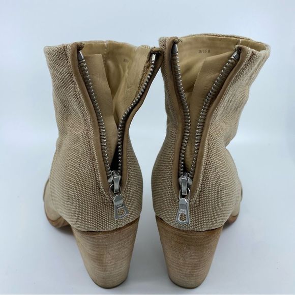 Rag & Bone Newbury Classic Canvas Boots Color Beige SZ 8 - Picture 4 of 13